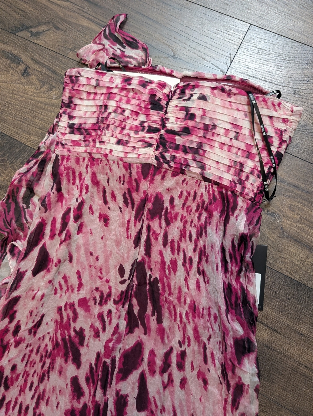 Tadashi Raspberry Ruffle-Front Maxi Dress Size 12 New - Picture 9 of 9